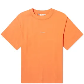 Acne Studios Extorr Stamp Logo TeeMandarin Orange