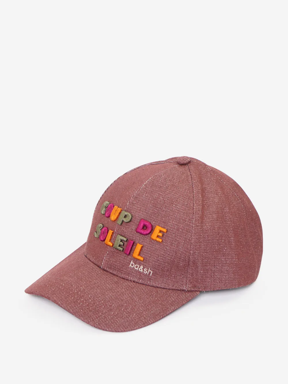 Ba e sh - Cappello in cotone con scritta multicolor sulla visiera modello Hatty