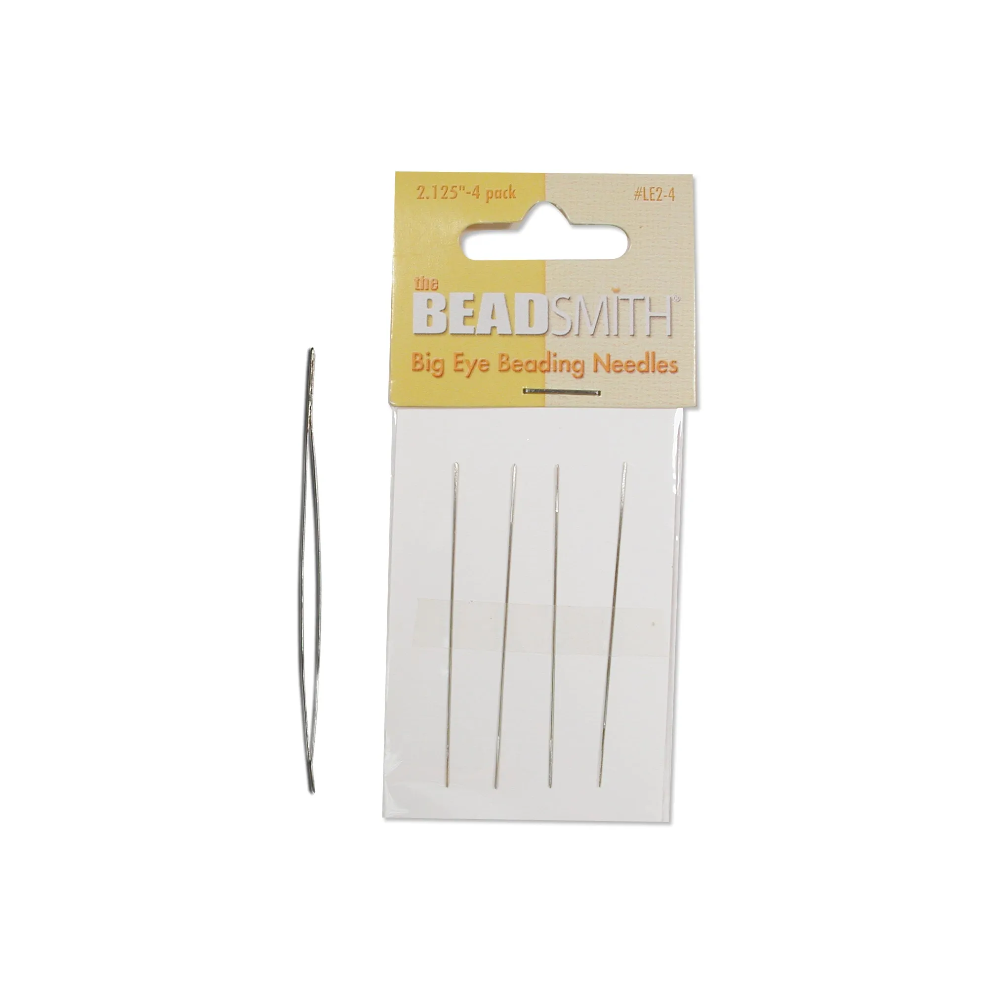 Big Eye Needles, 2 1/8 Inches, Card of 4 Needles, LE2-4