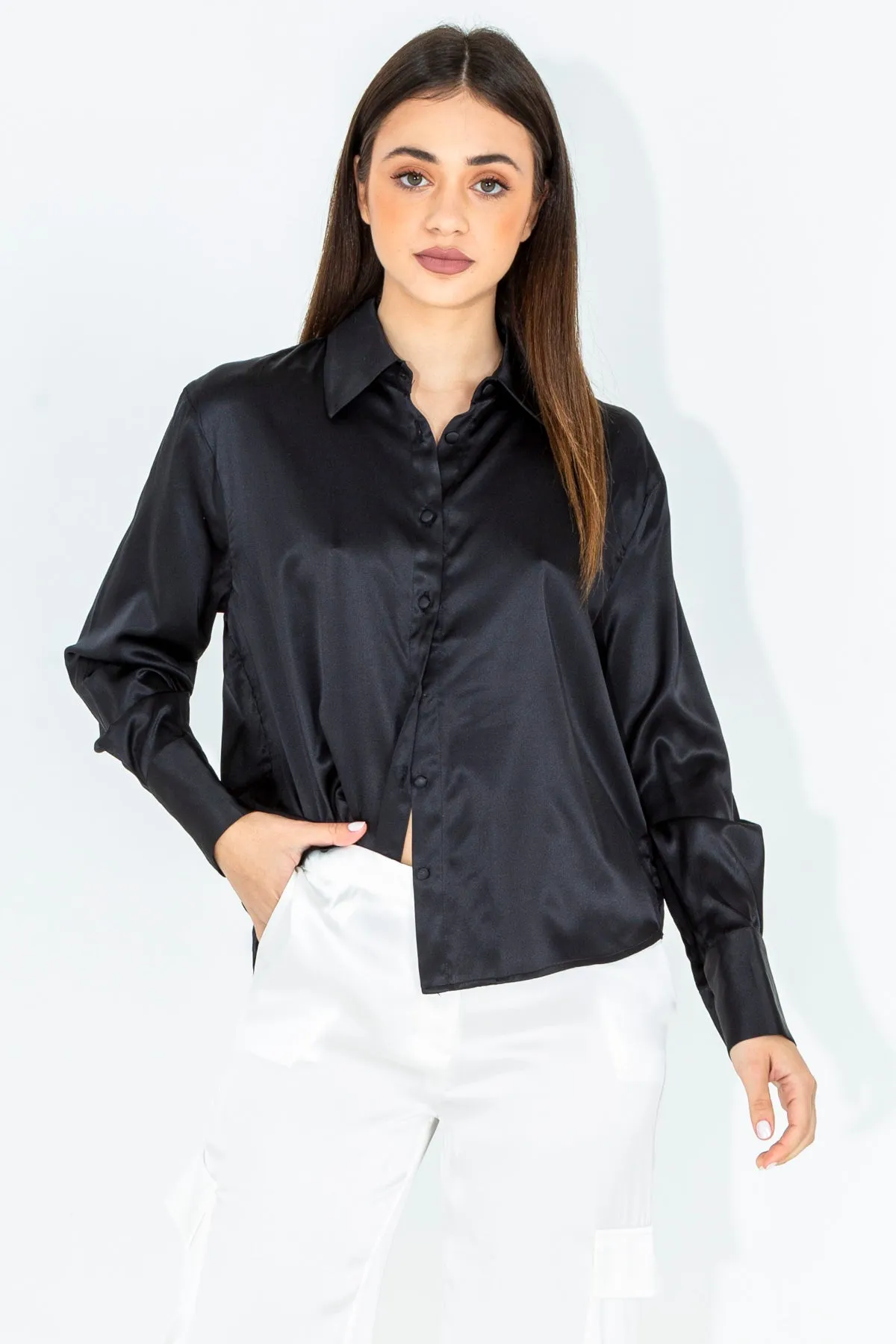 Camicia in seta a taglio comodo