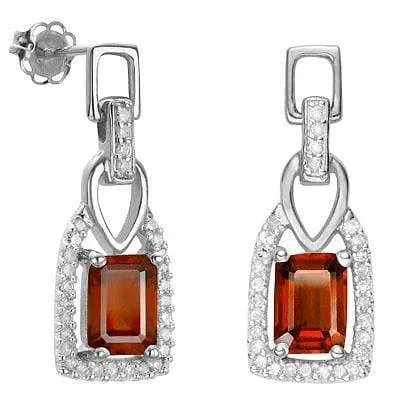 CAPTIVATING 3.086 CARAT TW (60 PCS) GARNET & GENUINE DIAMOND 10K SOLID WHITE GOL