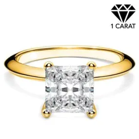 CERTIFIED 1.00 CT DIAMOND MOISSANITE (VS) SOLITAIRE 14KT SOLID GOLD ENGAGEMENT RING