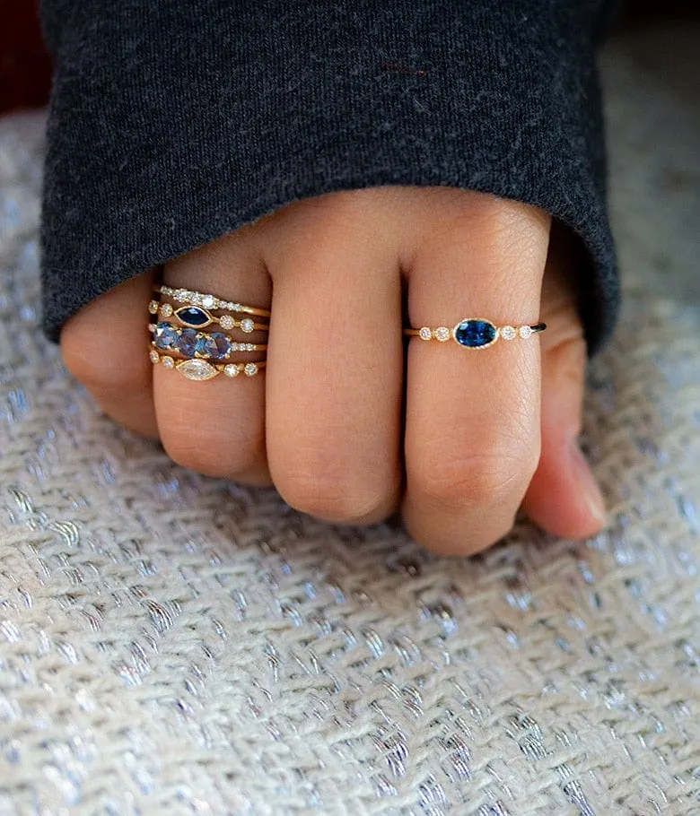 Ceylon Sapphire Dew Ring