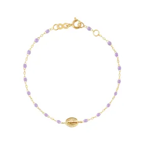 Child Madone Charm Classic Gigi Lilac bracelet, Yellow Gold, 5.9