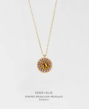 EDEN + ELIE Striped Medallion necklace - Balance