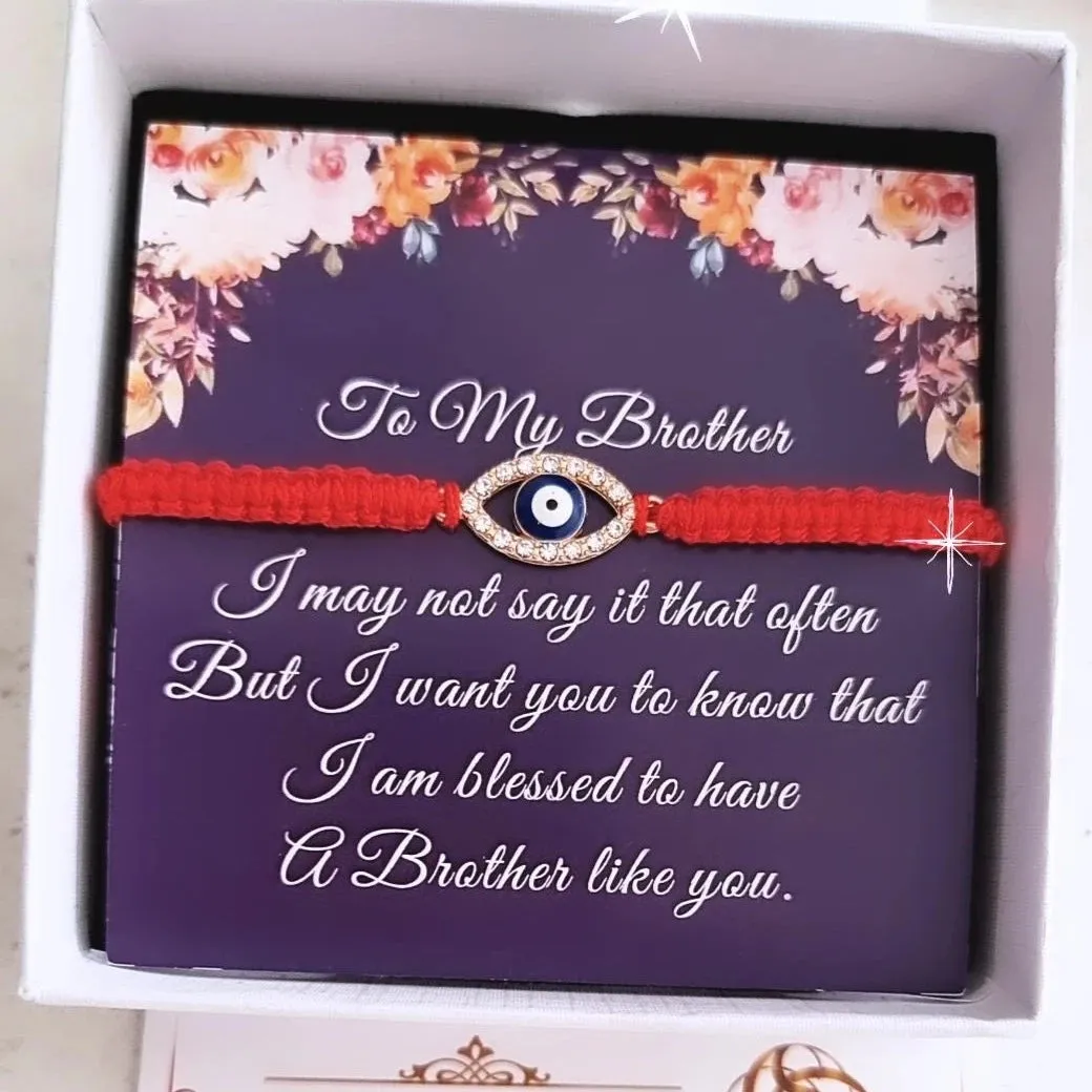 Evil Eye and Hamsa Hand Rakhi For Brother