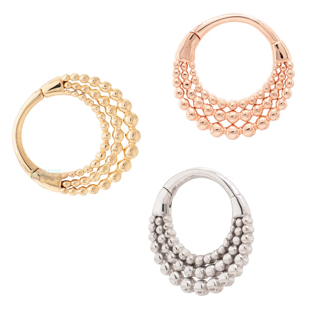 Fame Hinge Ring / Clicker in Gold