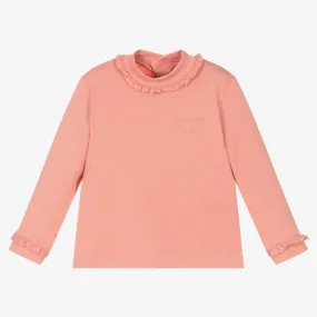 Girls Pink Turtleneck Top