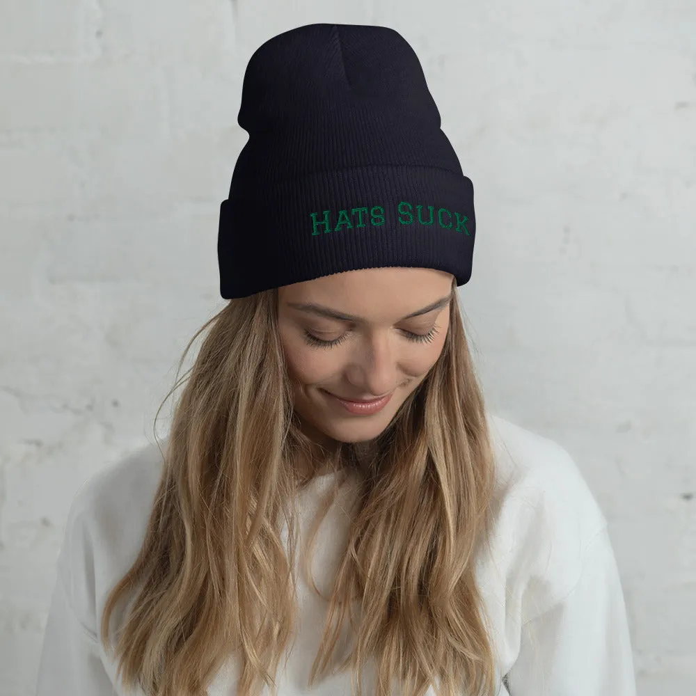 Hats Suck Cuffed Beanie