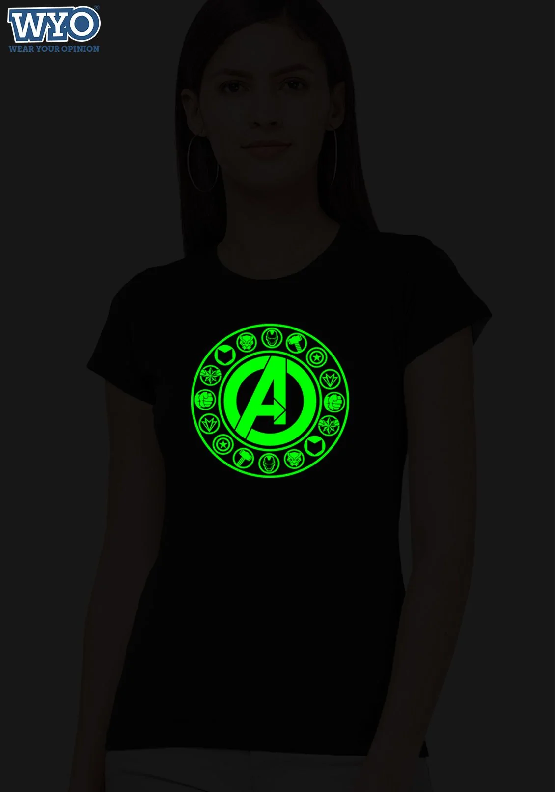 Icons Avengers Glow In Dark Women Tshirt