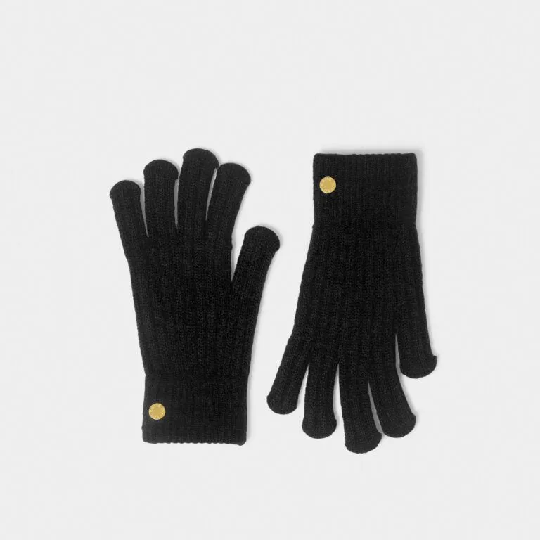 Katie Loxton Black Knitted Gloves