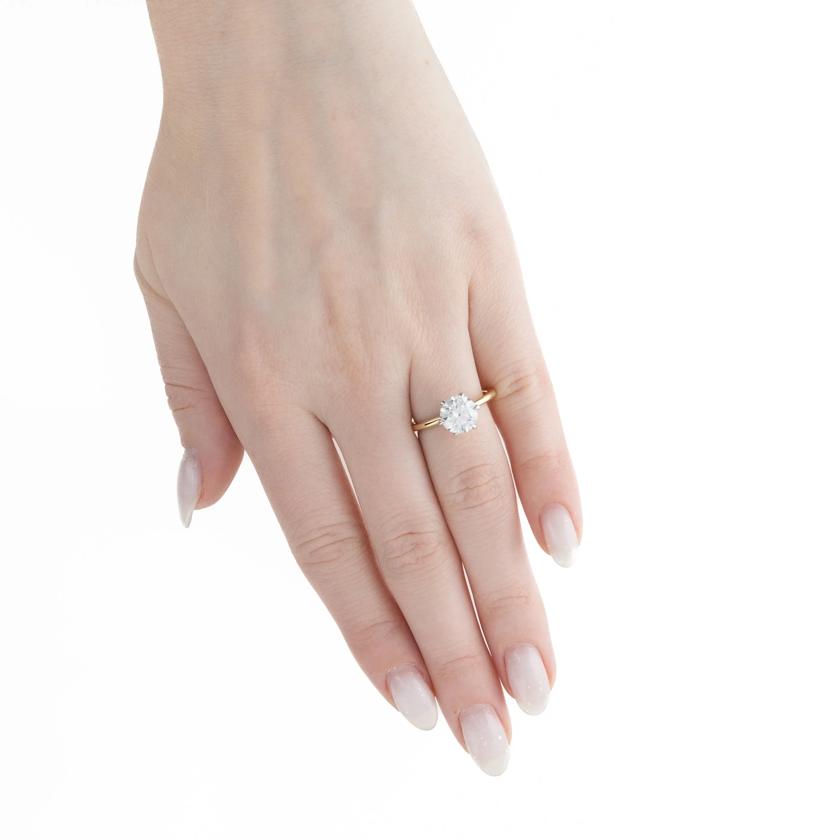 Lab Grown 2.06 Carat Round Brilliant Diamond Engagement Ring