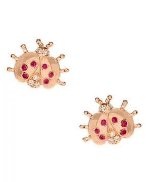 Ladybug Sparkle Studs