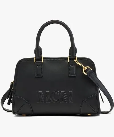 MCM Aren Boston Bag In Spanish Leather