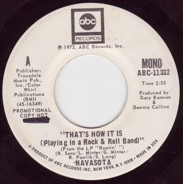 Navasota ~ That's How It Is (Playing In A Rock & Roll Band)