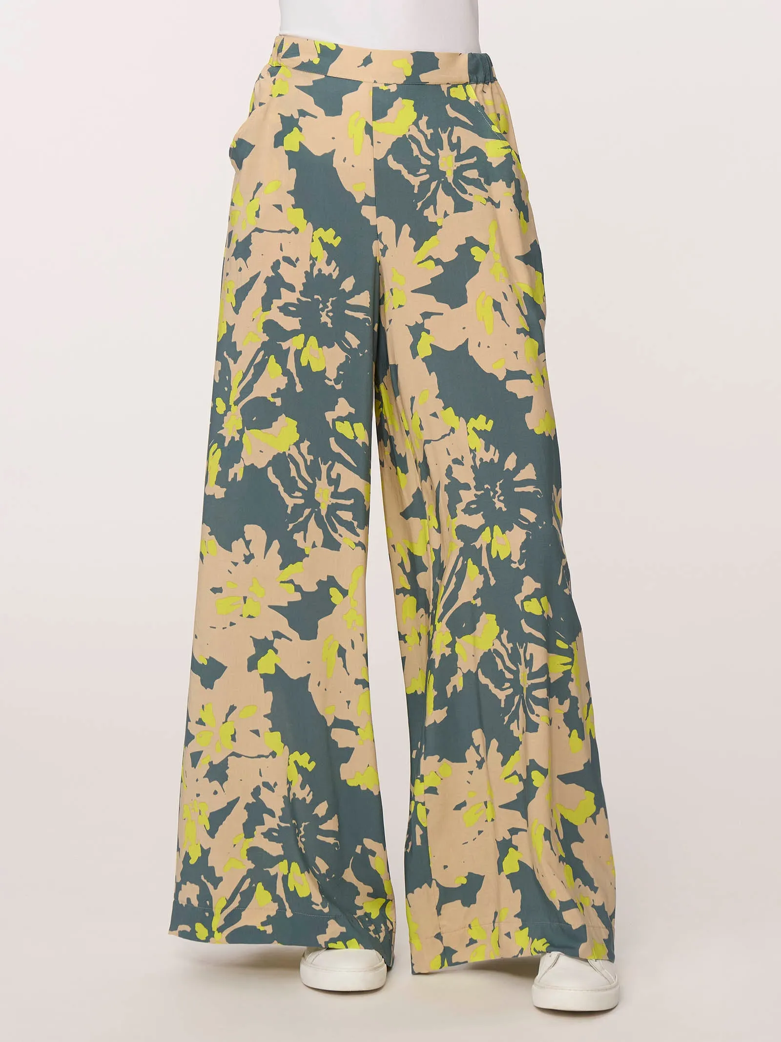 Pantalone a palazzo in Ecoseta - Fant. Evening Primrose