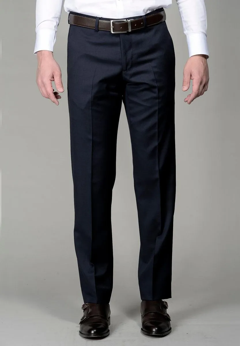Pantalone blu notte tela unito custom