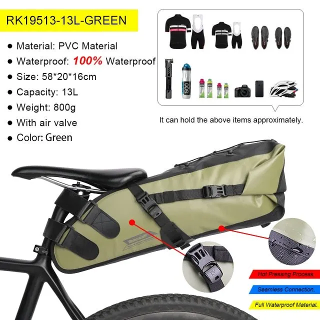 Sacoche de selle de vélo imperméable 5L/10L/13L Rhinowalk - RK511 series