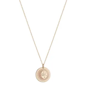 Small Celestial Protection Medallion with Diamond