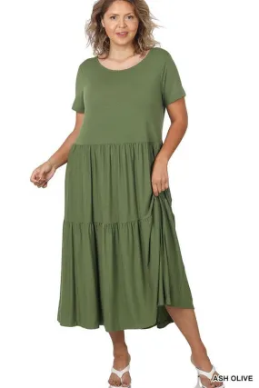 Spring Into Comfort Maxi Dress- Ash Olive