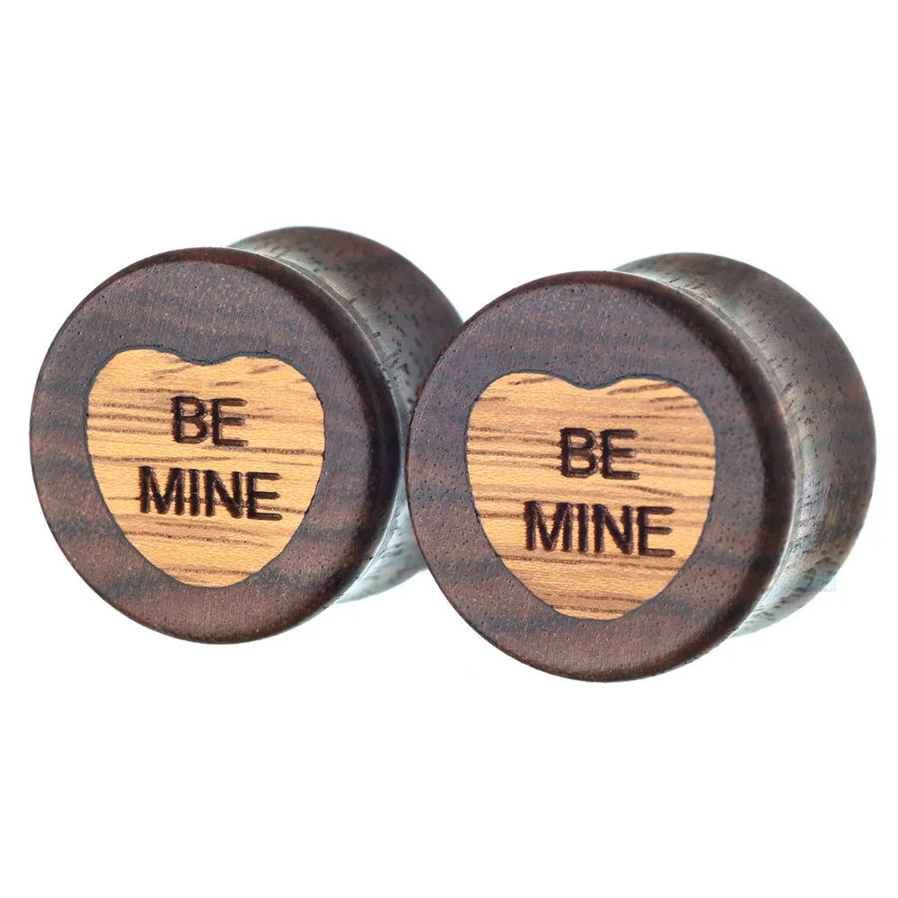 Sweet Heart Wood Inlay Plugs