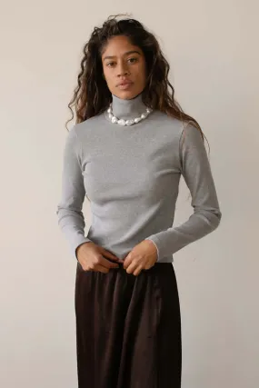 The Rib Turtleneck - Grey